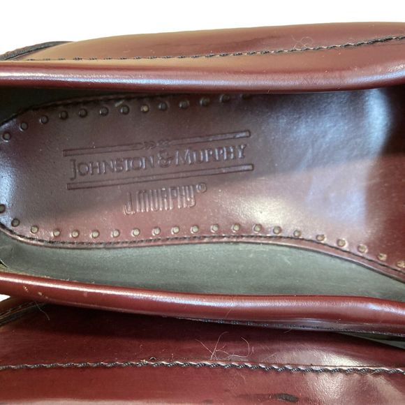JOHNSTON & MURPHY 9.5 M Men’s Tassel Leather Slip-On Loafers Mahogany main image 4
